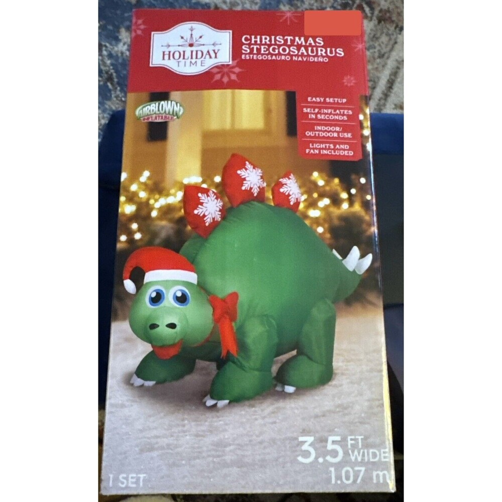 Dinosaur Inflatable 3.5 Ft Outdoor Yard Decoration Christmas Holiday Time New